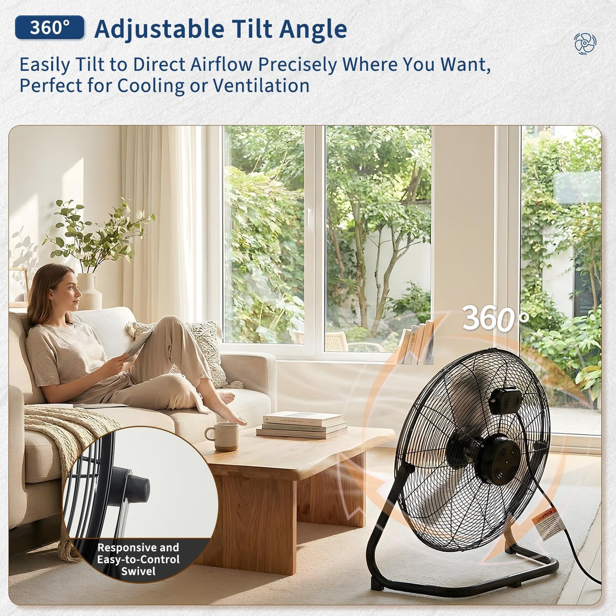 20 Inch 3 Speed High Velocity Industrial Floor Fan J80959