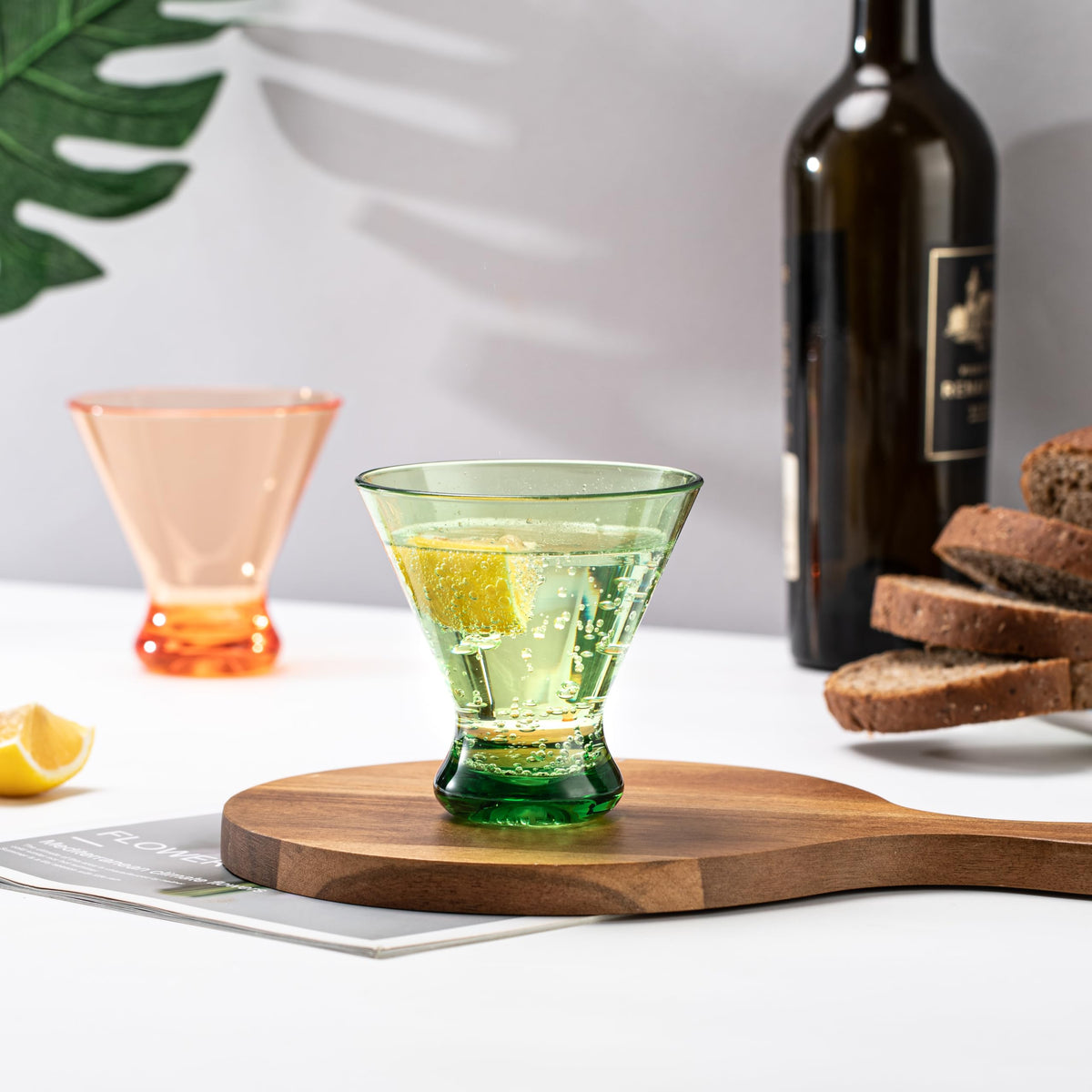 9 oz Acrylic Stemless Martini Glasses, Set of 6 Multicolor F807792