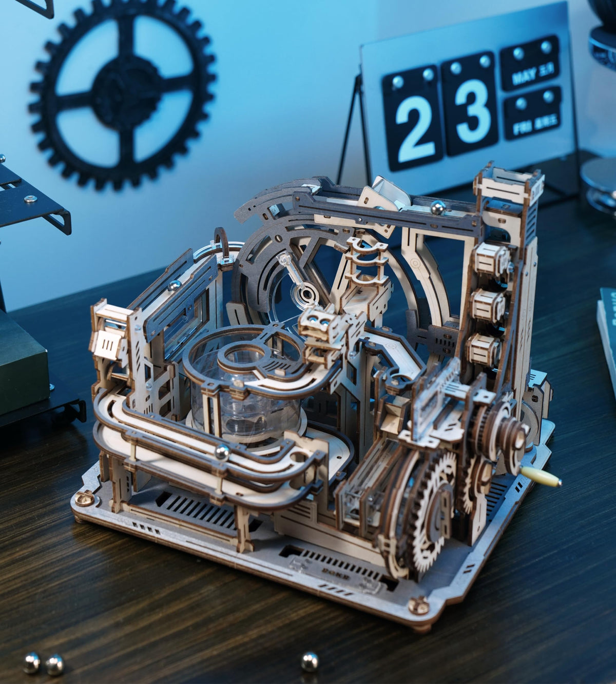 Motorized Wooden 3D Puzzle Marble Run Model V94107