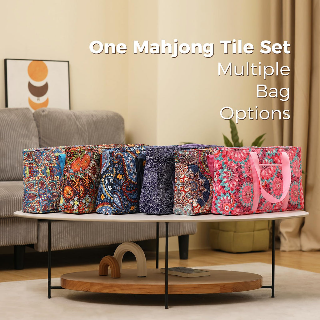 American Mahjong Set with 166 White Tiles and Racks V962