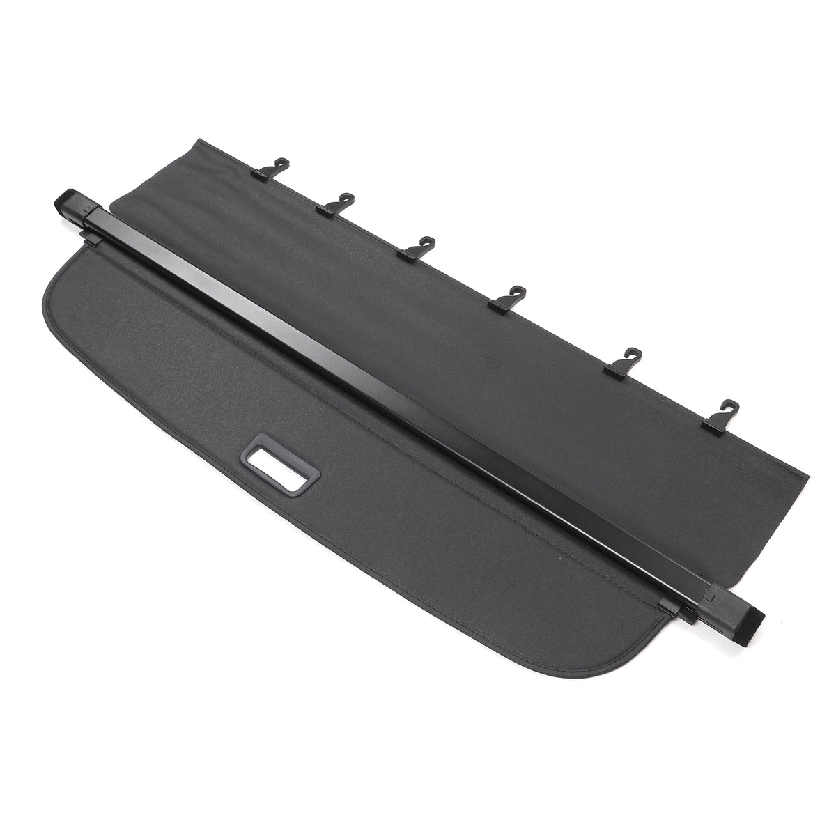 Black PVC & Aluminum Rod Retractable Cargo Cover B3184