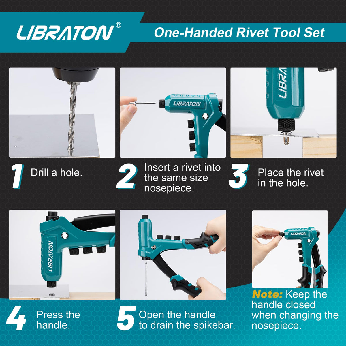 One-Handed Rivet Gun Set I319836