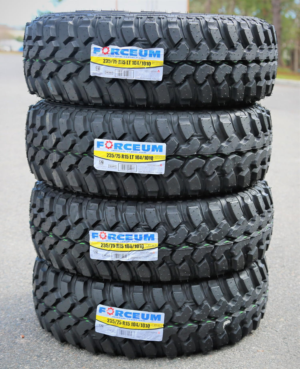 Set of 4 Mud Off-Road Light Truck Radial Tires 235/75R15 6-Ply G6063