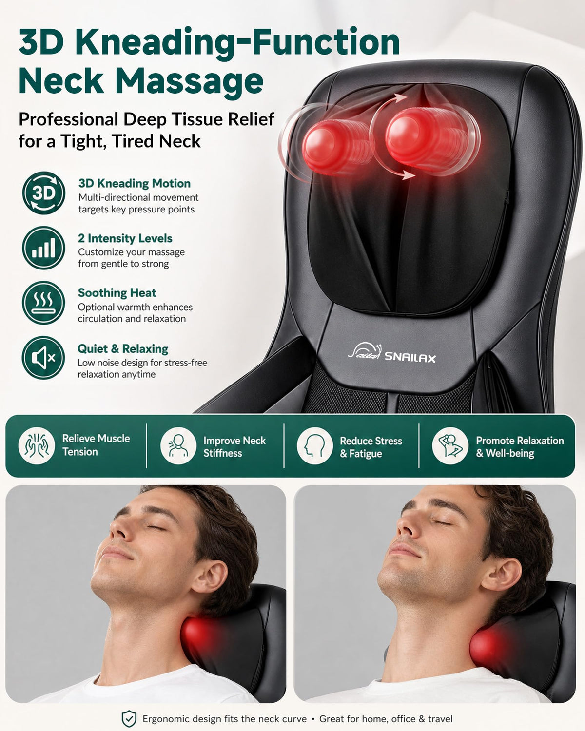 Neck and Back Massager with Heat X306