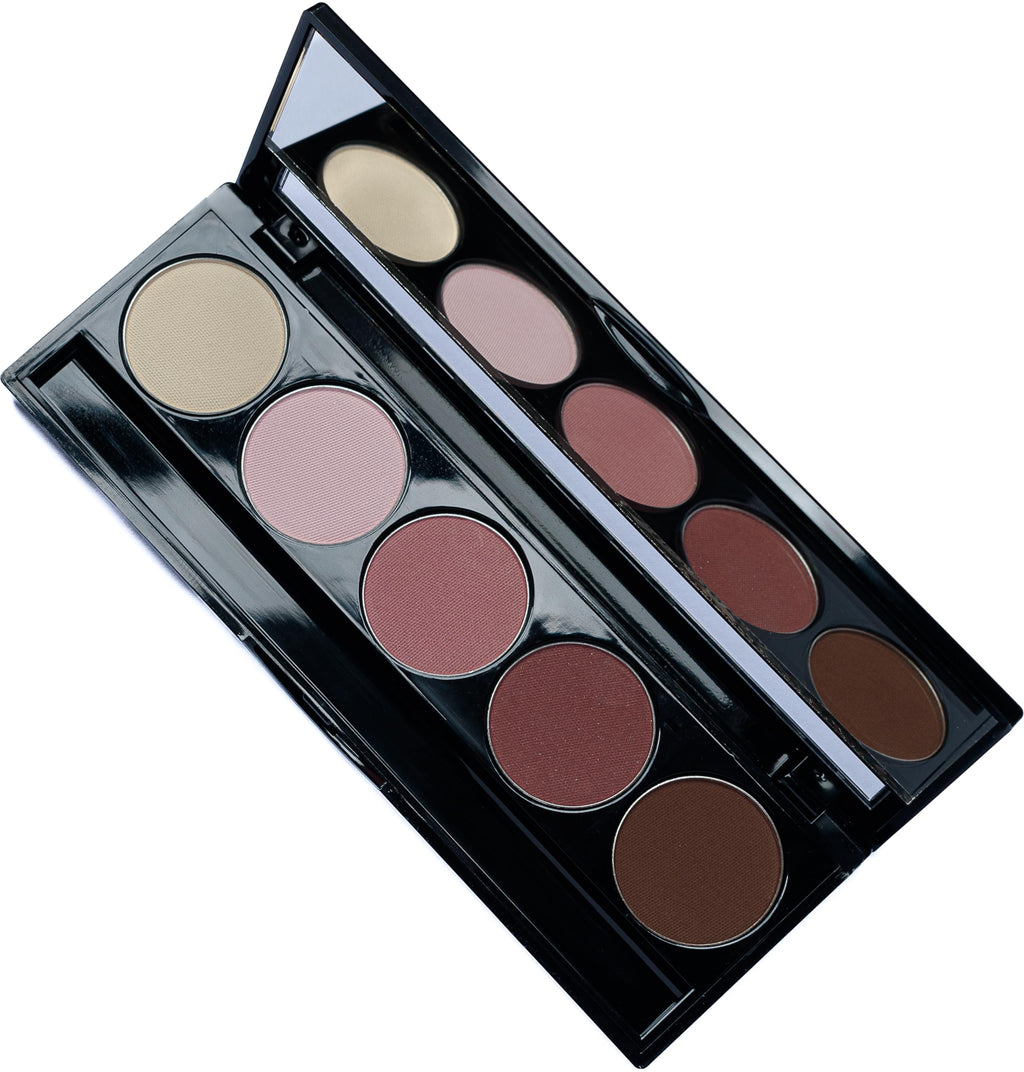 Matte Warm Tone Rose Pink & Brown Vegan Eyeshadow Palette C23150