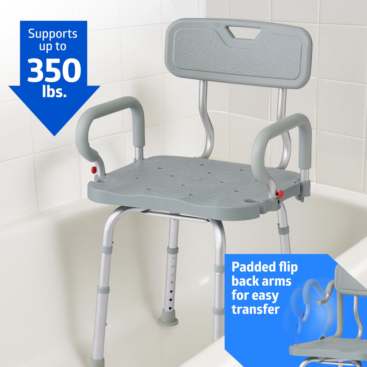 Swivel Bath Chair with Backrest T5058