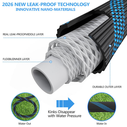100FT Flexible Kink-Free Garden Hose I86732