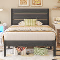 Twin Metal Bed Frame with Headboard and Under Bed Storage M5747