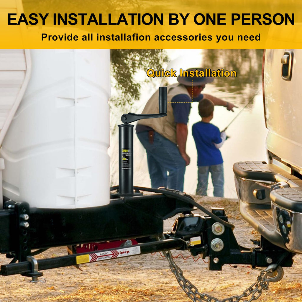5000 lbs A-Frame Trailer Jack with Adjustable Drop Leg M406477