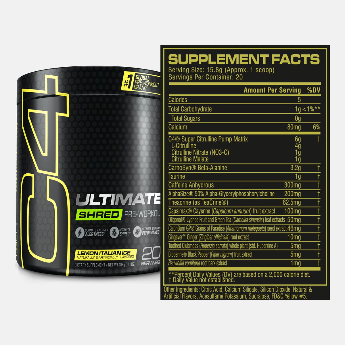 Pre Workout Powder Fat Burner Supplement With Ginger Root Extract 20 Servings J827269
