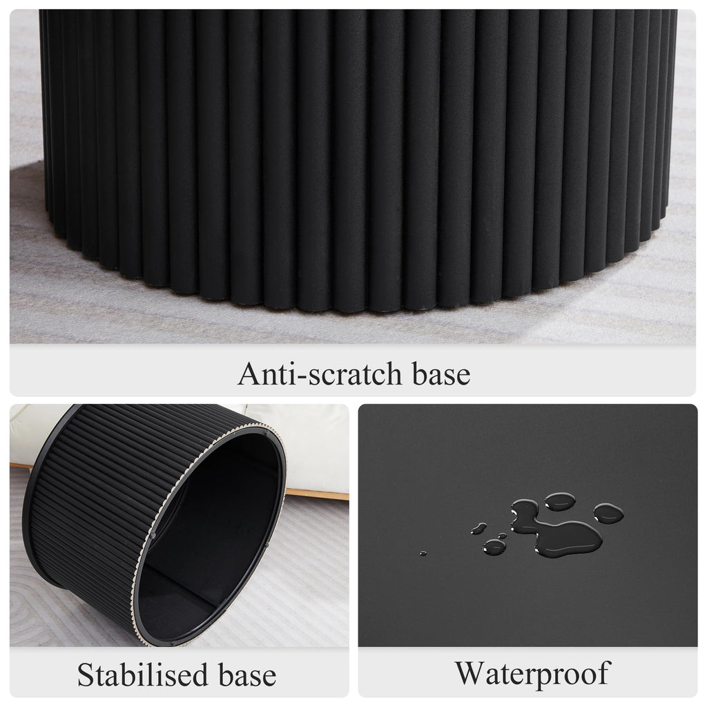 Fluted Round Nesting Coffee Table Set of 2 V74607