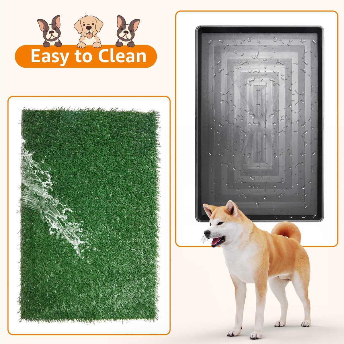 Dog Grass Pad with Tray 16x20in V11753
