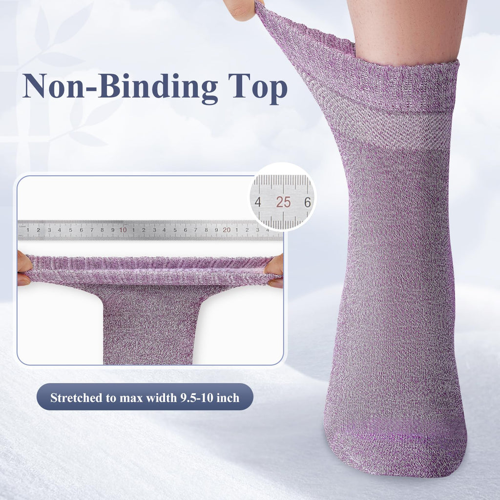 Bamboo Viscose Non Binding Wide Top Ankle Socks W670099