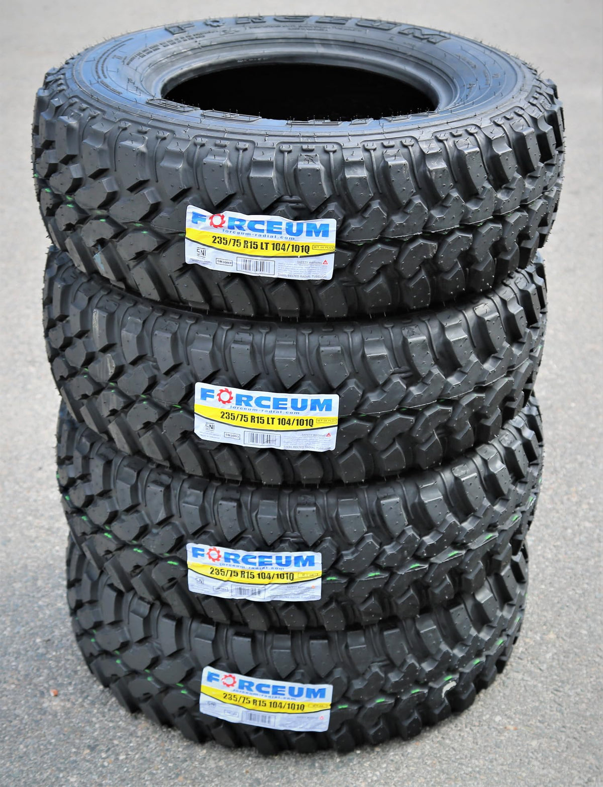 Set of 4 Mud Off-Road Light Truck Radial Tires 235/75R15 6-Ply G6063