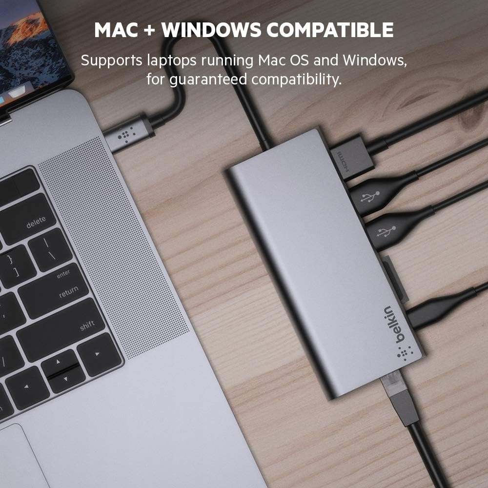 USB-C Hub with Tethered USB-C Cable M87438