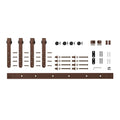 Oil Rubbed Bronze Solid Steel Mini Sliding Barn Door Hardware Kit S212921