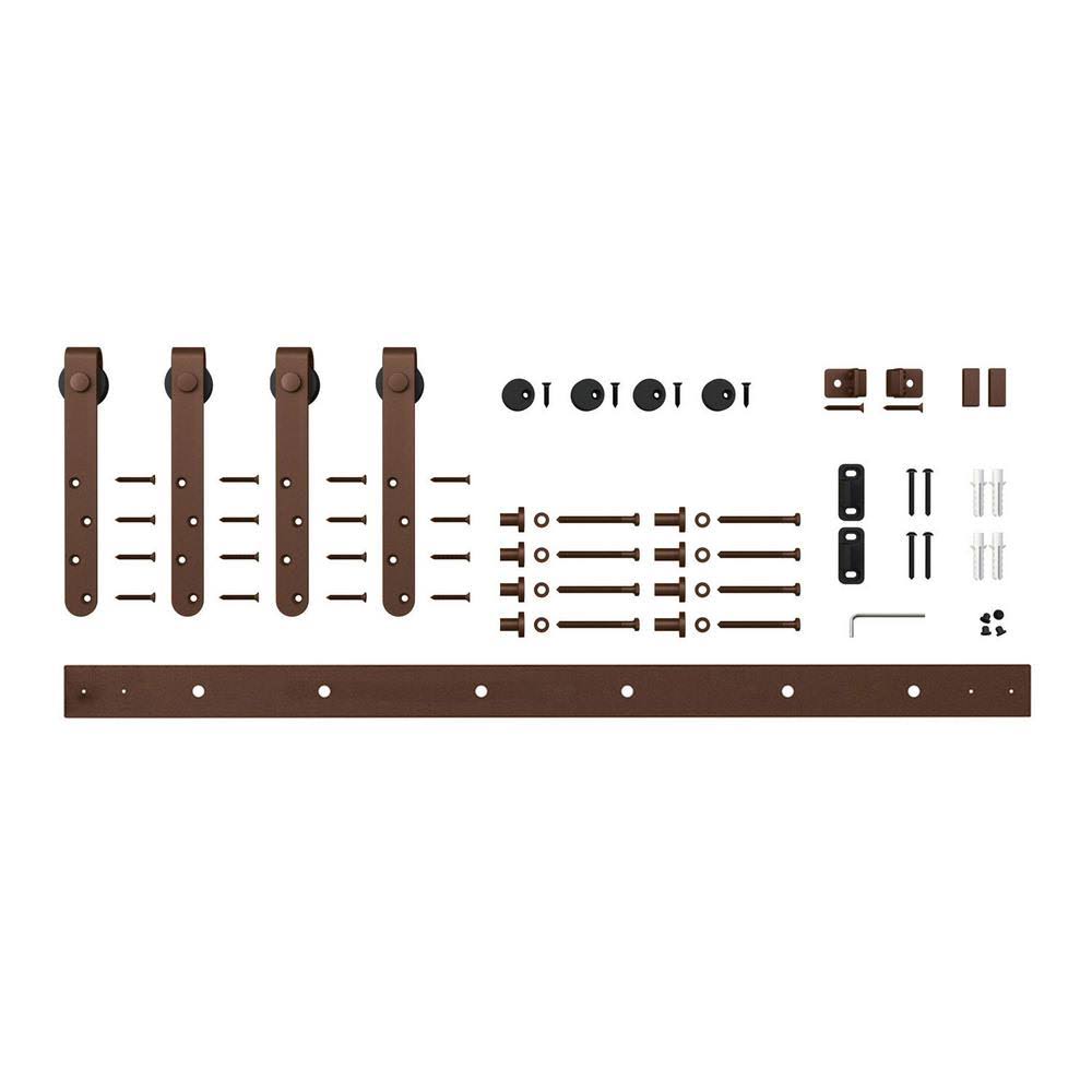 Oil Rubbed Bronze Solid Steel Mini Sliding Barn Door Hardware Kit S212921