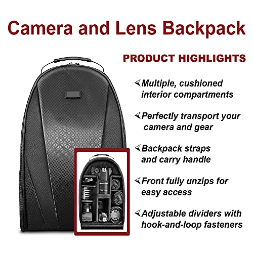 DSLR Camera with 18-55mm + 75-300mm Lenses, 64GB Memory Card, Tripod, Case, Wideangle Lenses A580
