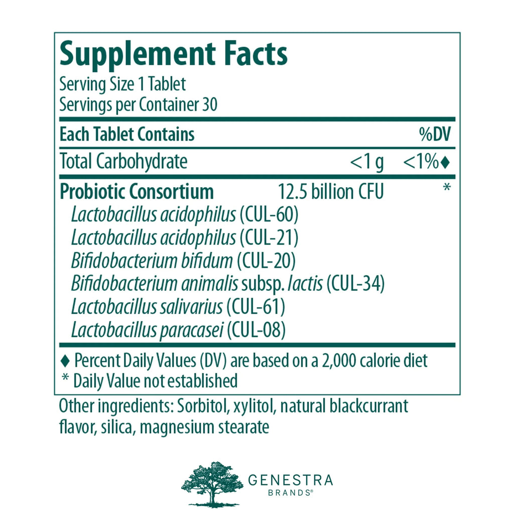 Probiotic Chewable Tablets Blackcurrant Flavor C6016