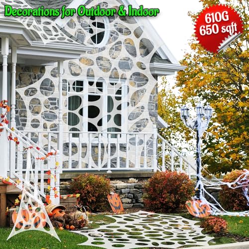Halloween Mask and Giant Spider Web N210