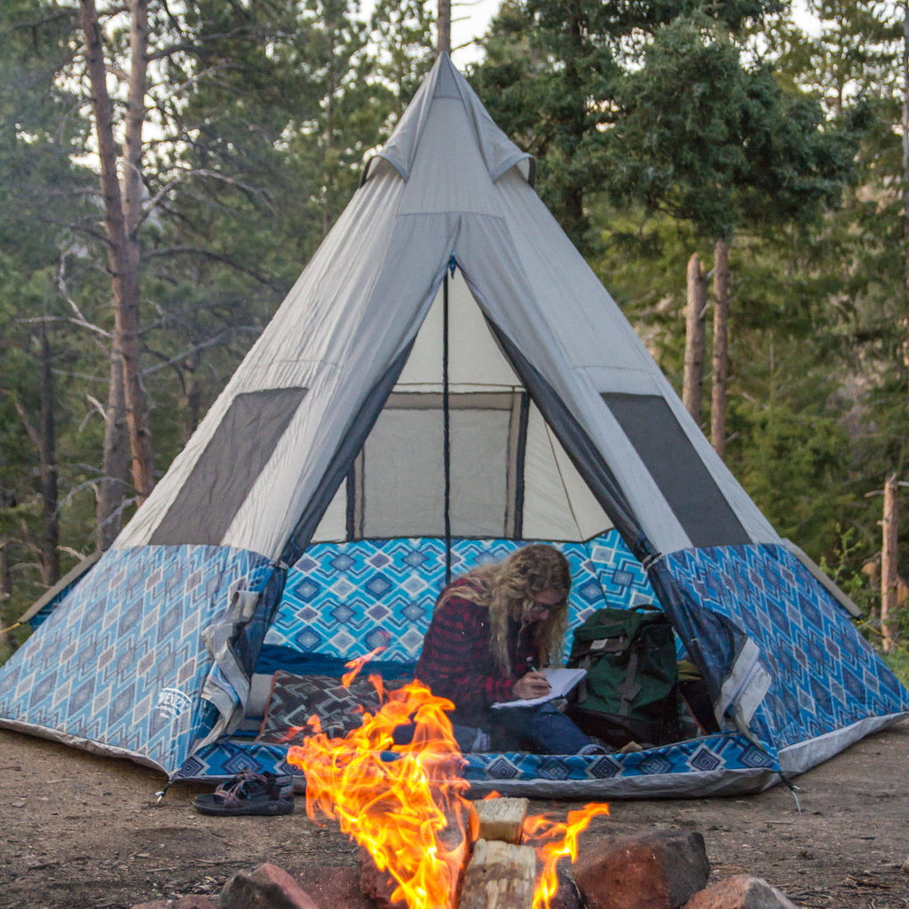 8 Person Teepee Tent, Blue P425