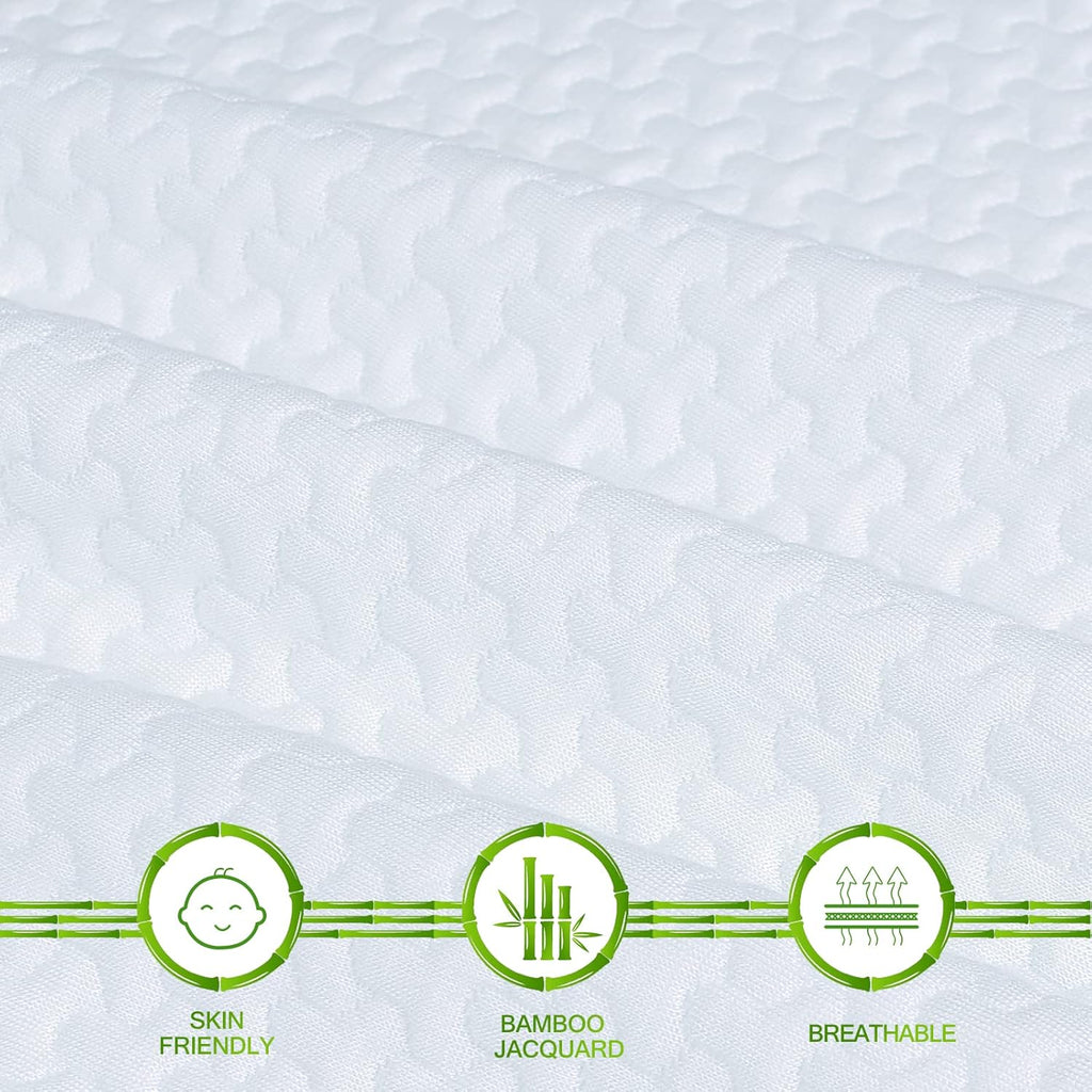 Queen Size Bamboo Rayon Zippered Mattress Protector Cover D251985