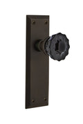 Oil-Rubbed Bronze Crystal Black Glass Door Knob F163114