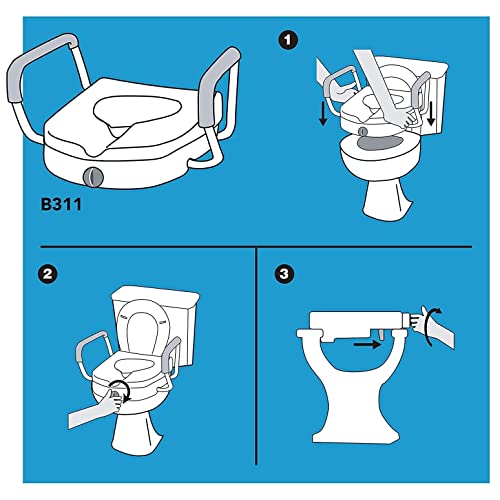5" Raised Toilet Seat with Arms J628632