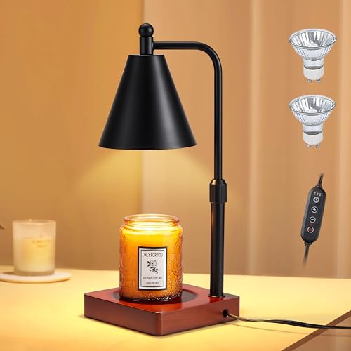 White Gold Candle Warmer Lamp with 2 Bulbs R65919