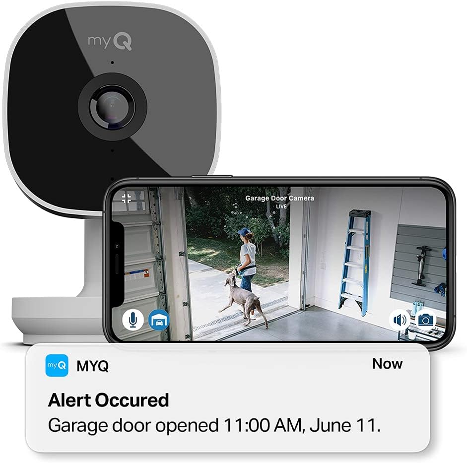 Smart Garage HD Camera Wifi Enabled Smartphone Controlled Two Way Audio White K493573