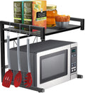 Expandable Microwave Oven Rack with Hooks Y3531