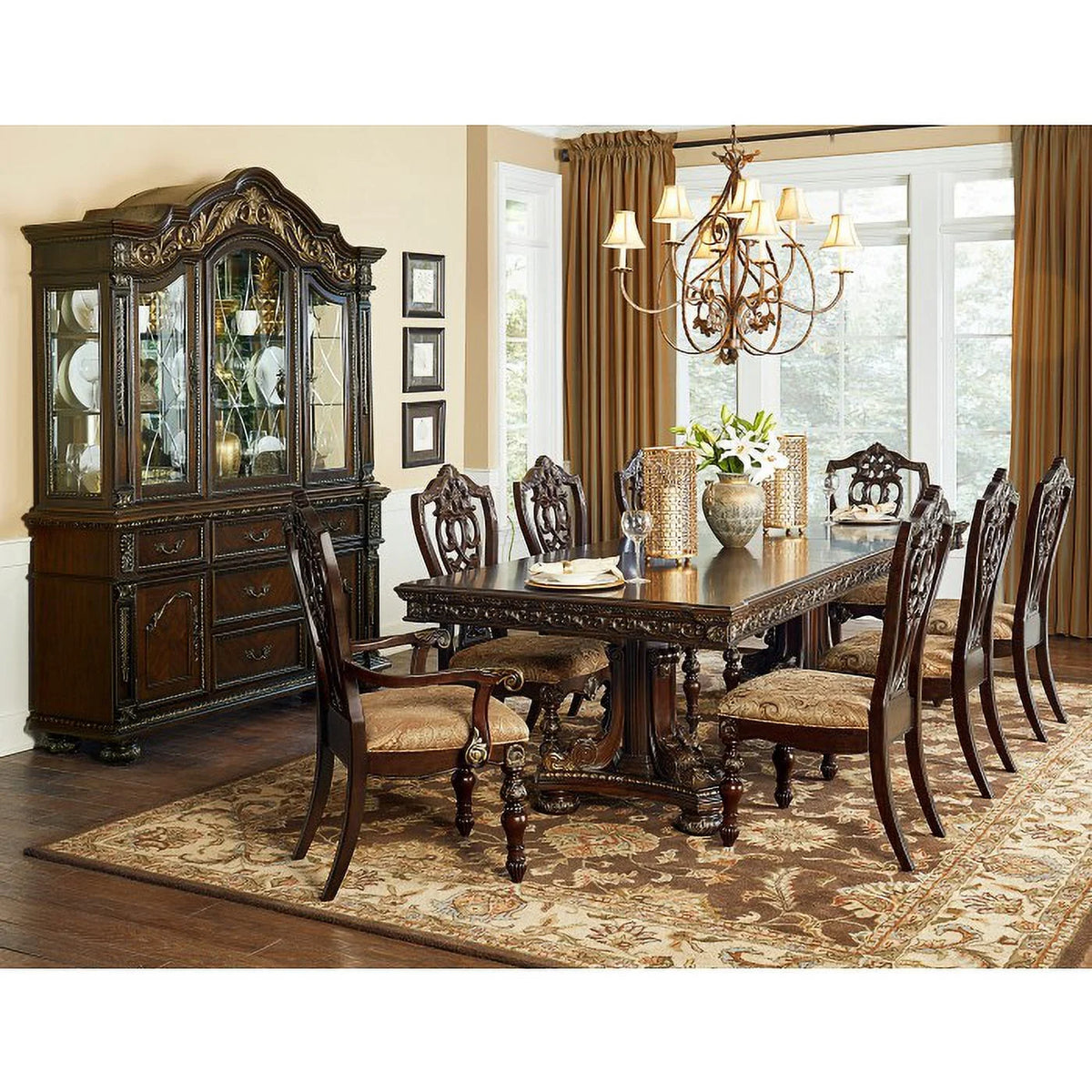 Fabric Upholstered Wooden Side Chair Set of 2 Z4757