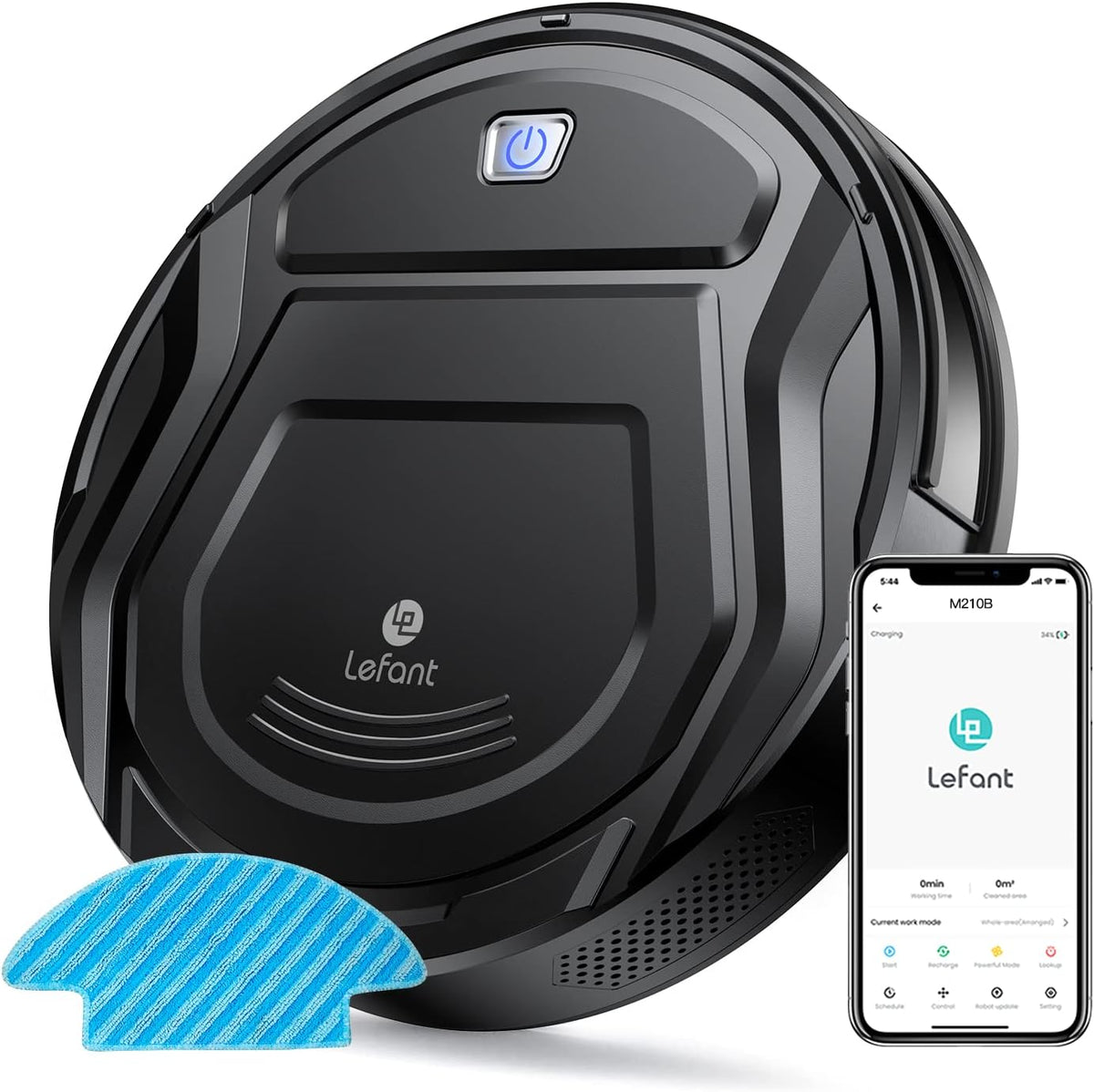 Robot Vacuum Cleaner for Pet Hair, Hard Floor, Low Pile Carpet R1163