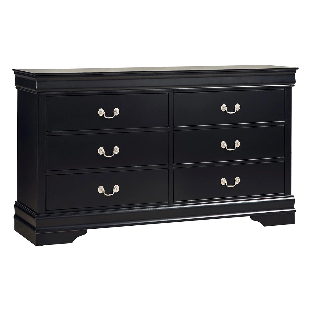 Black 6 Drawer Dresser V11572