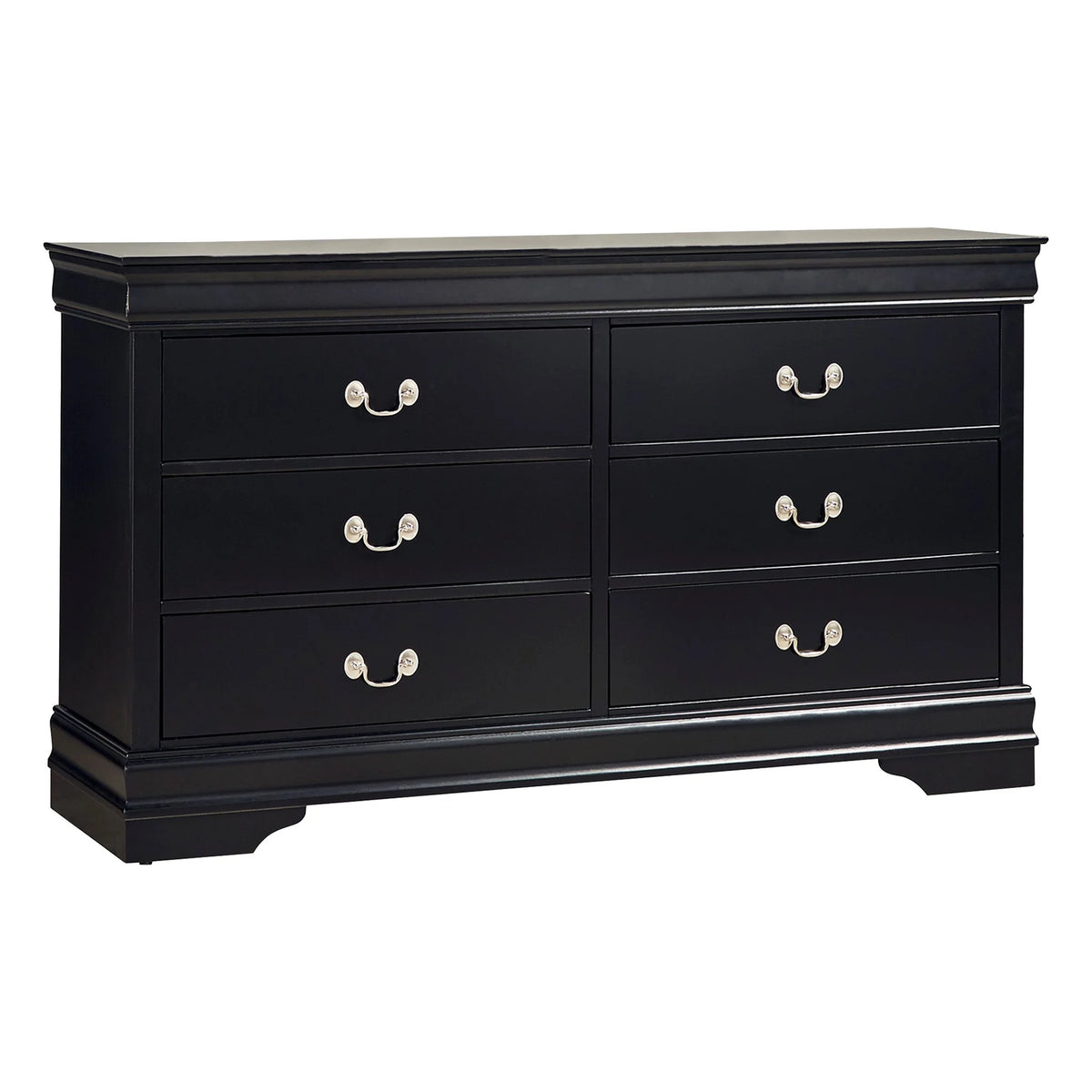 Black 6 Drawer Dresser V11572