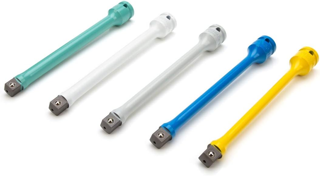 1/2-Inch Drive 5-Piece Torque Extension Set, 8 Inches Long, Powder-Coated Steel Y9339