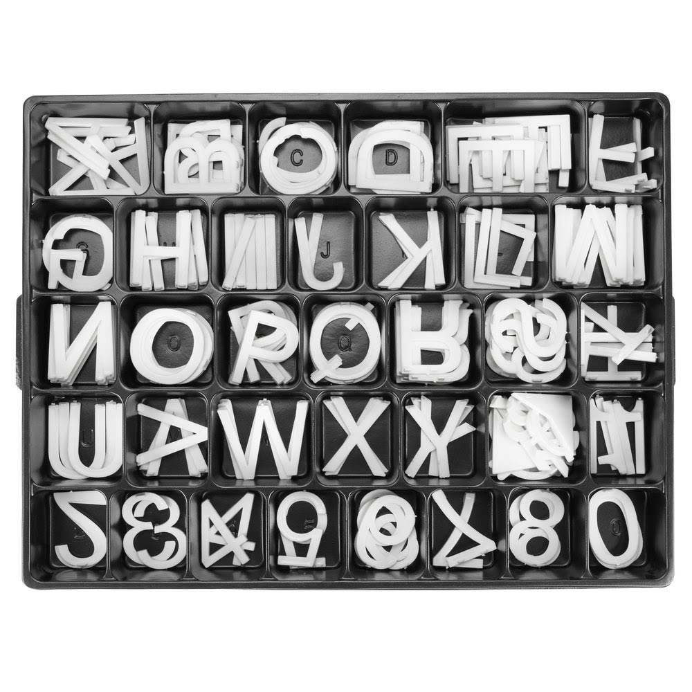 White Helvetica Letters Double Set Q409604