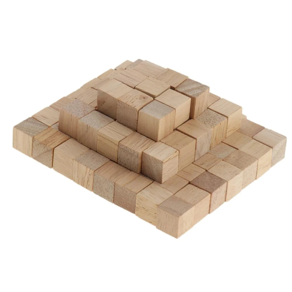 400pcs Natural Wooden Building Blocks Cubes Set X6767