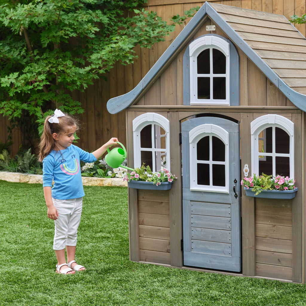 Wooden Outdoor Playhouse with Kitchen V377362