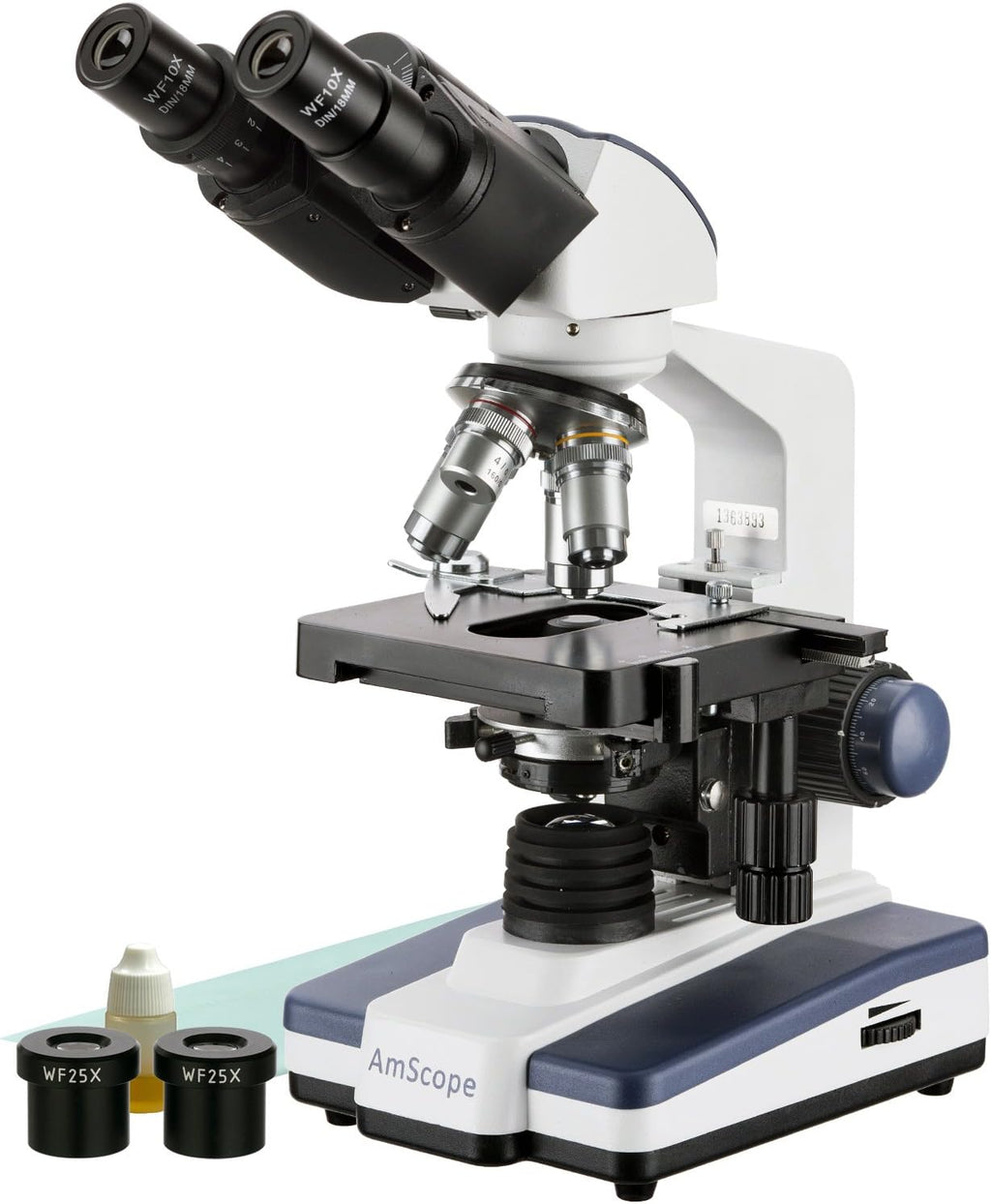 40X-2500X LED Binocular Compound Microscope with 10MP USB3 Camera A5402