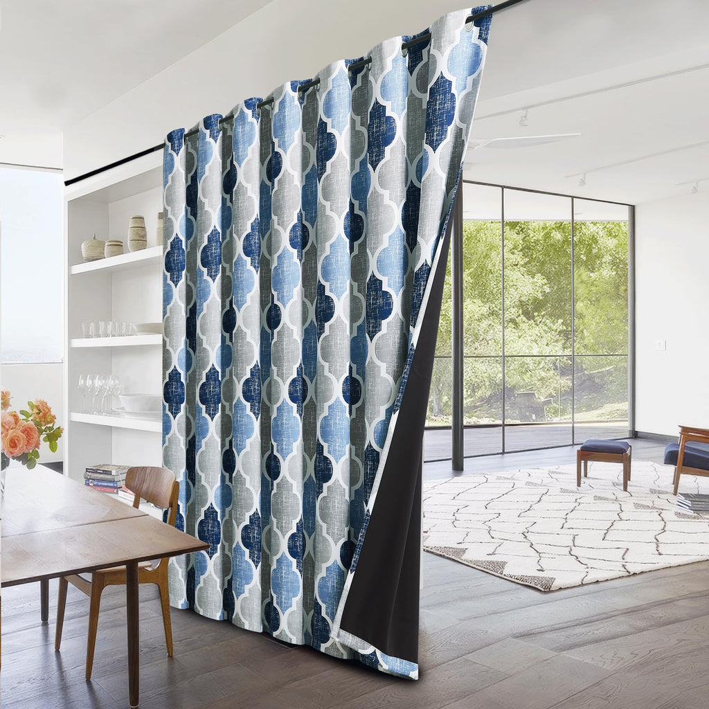 Blue Grey 100x84 Blackout Curtains X39922