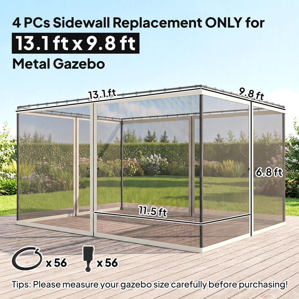 10' x 13' Replacement Mesh Sidewall Netting J362926