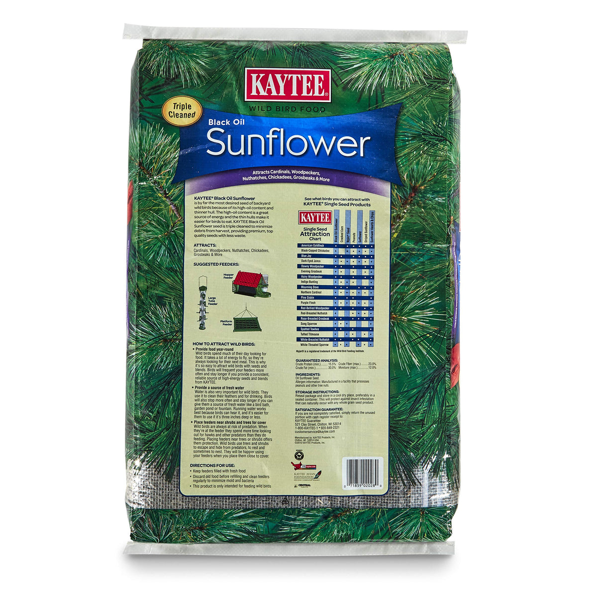 Black Oil Sunflower Wild Bird Food, 20 Pounds M5558