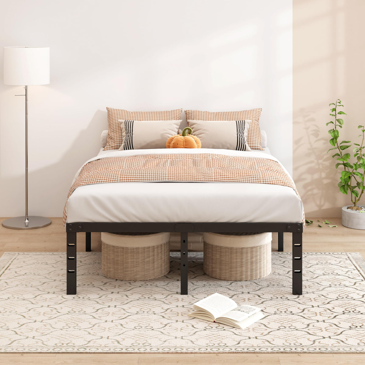 Queen Size 18 Inch Metal Bed Frame F52289