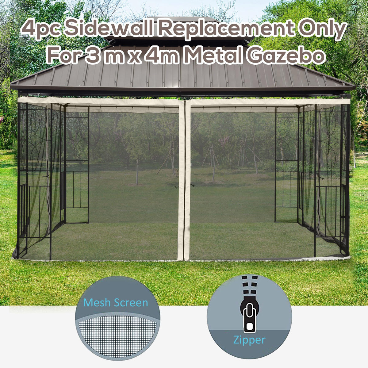 10' x 13' Replacement Mesh Sidewall Netting J362926