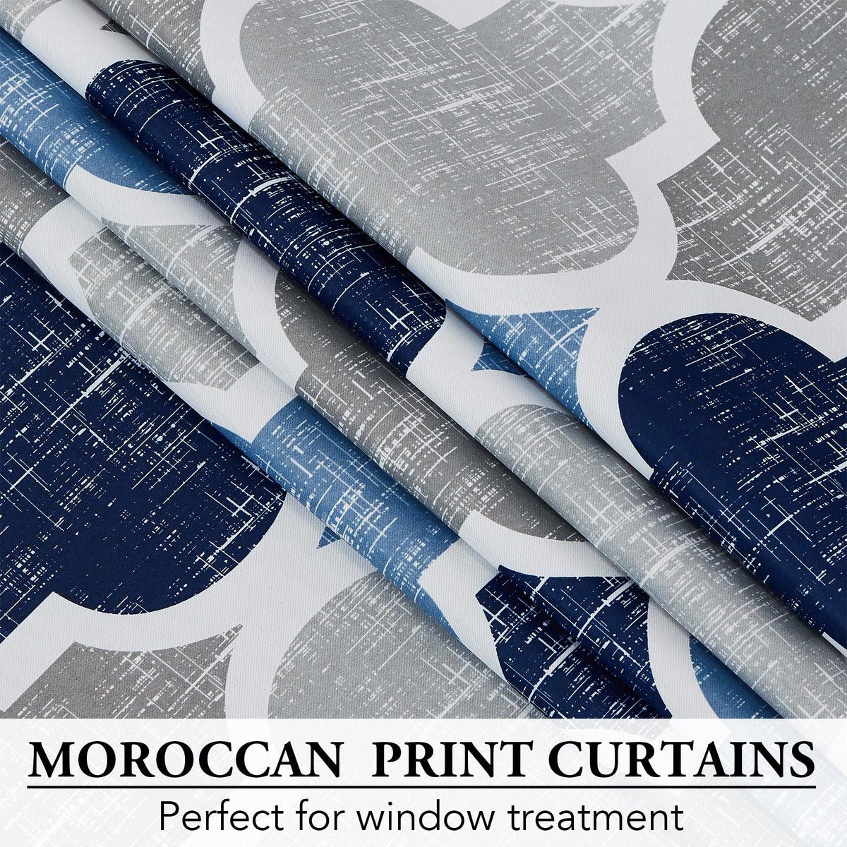 Blue Grey 100x84 Blackout Curtains X39922