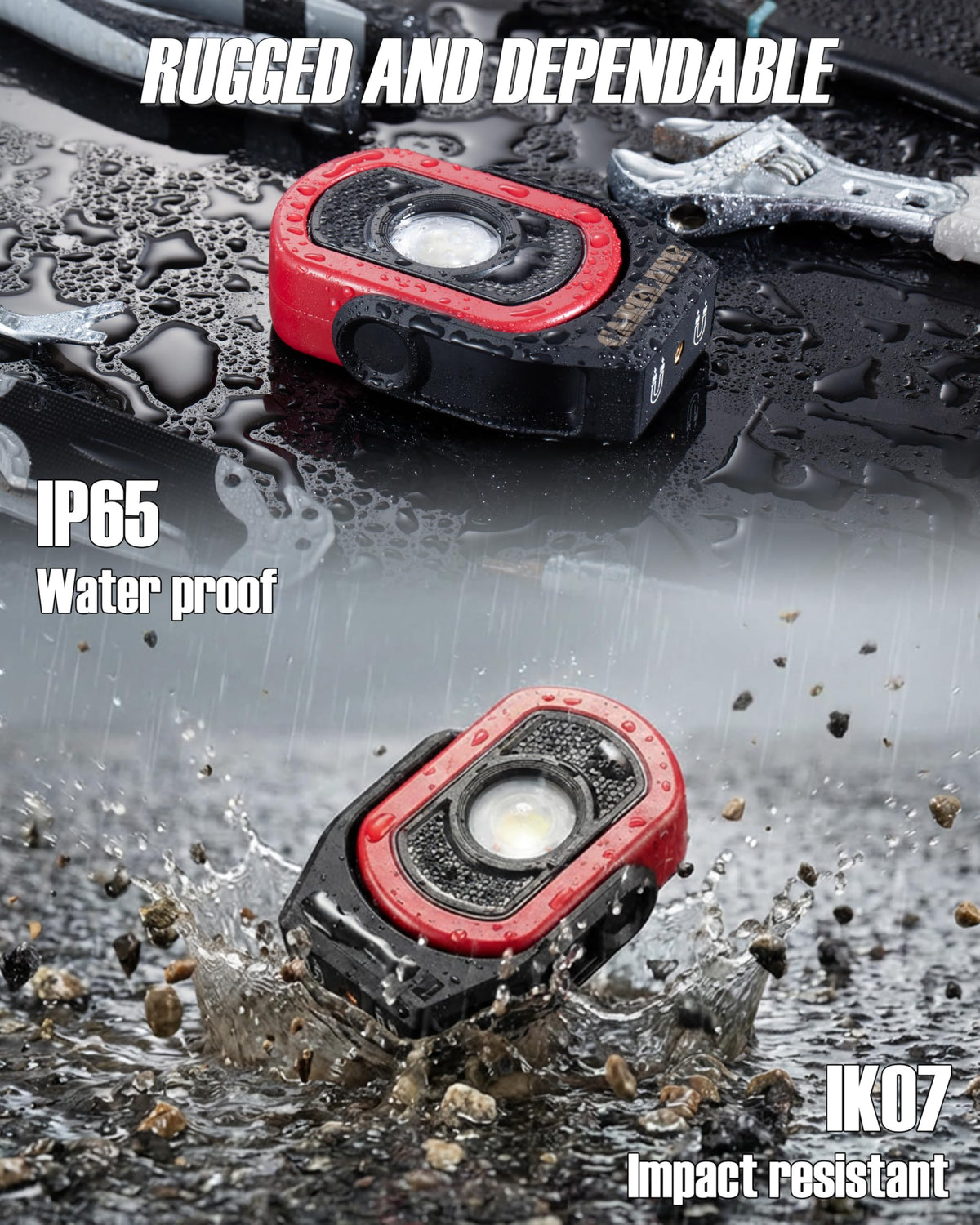Magnetic Work Light 780 Lumen Rechargeable 3000mAh Red G447426