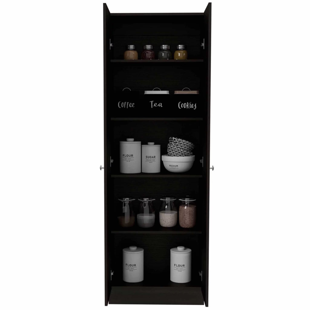 Dark Brown & Black Double Door Cabinet X3529