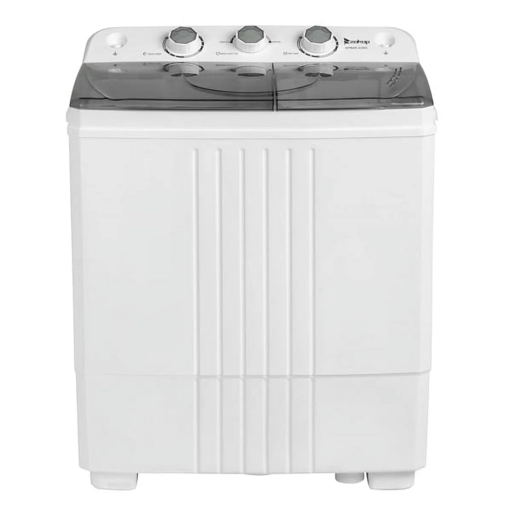 Semi-automatic Twin Tub Washing Machine, 20Lbs, White & Grey A43972
