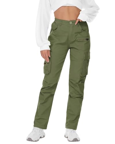 Relaxed Fit Cargo Pants with Zipper Pockets X584411